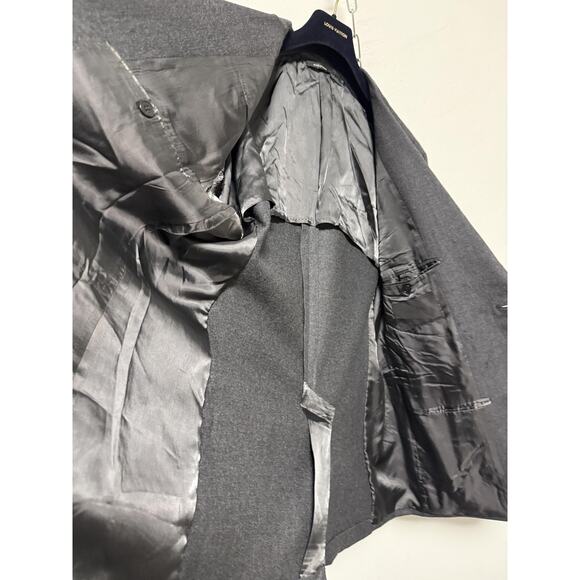 Prada Blazer Mens 54R Gray Wool Two Button Notch Lapel Made in Italy A38824 - Picture 6 of 16